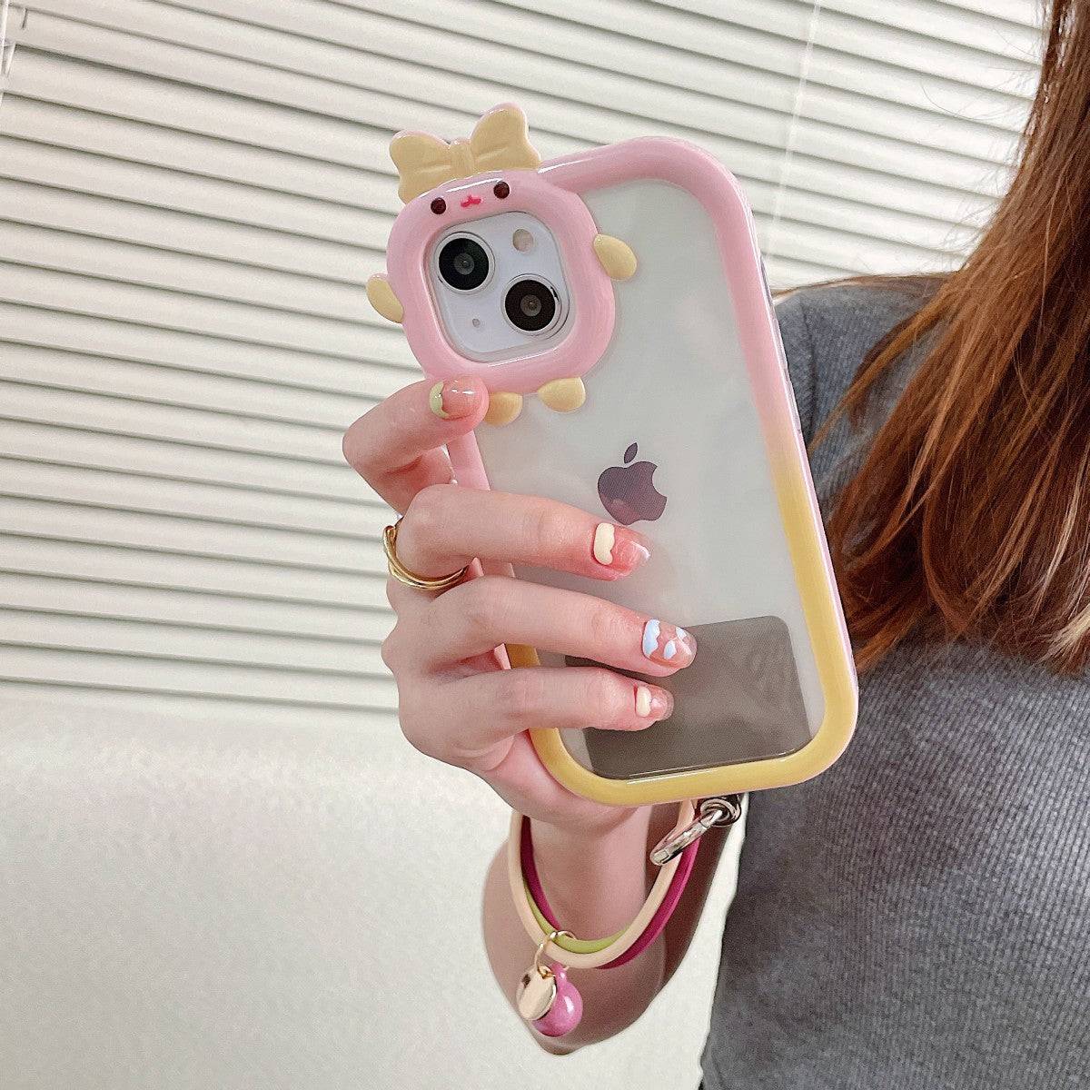 3 in 1 Universal Silicone Phone Wrist Lanyard With Bell - Hugmie