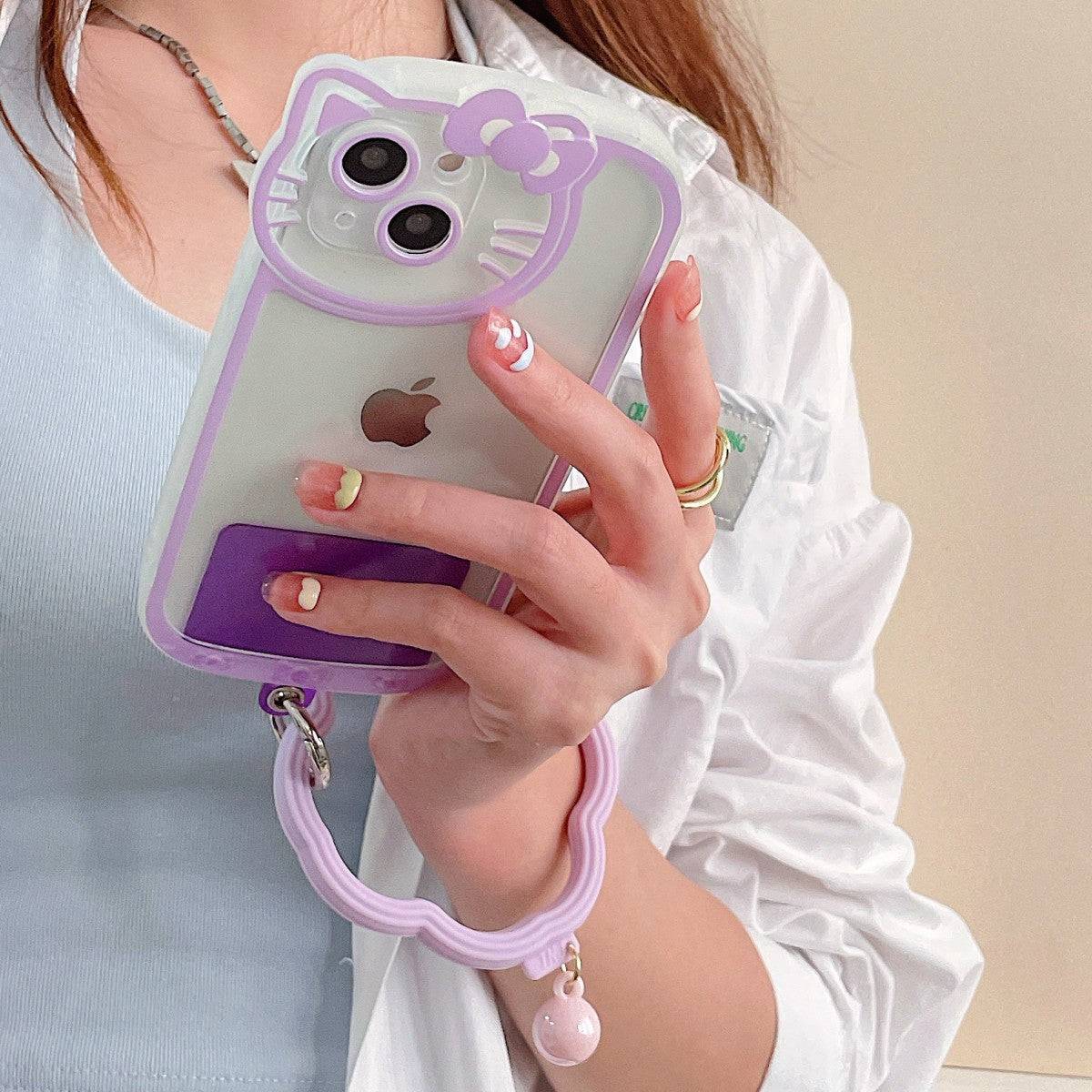 Colorful Wavy Hoop Universal Silicone Phone Wrist Lanyard - Hugmie