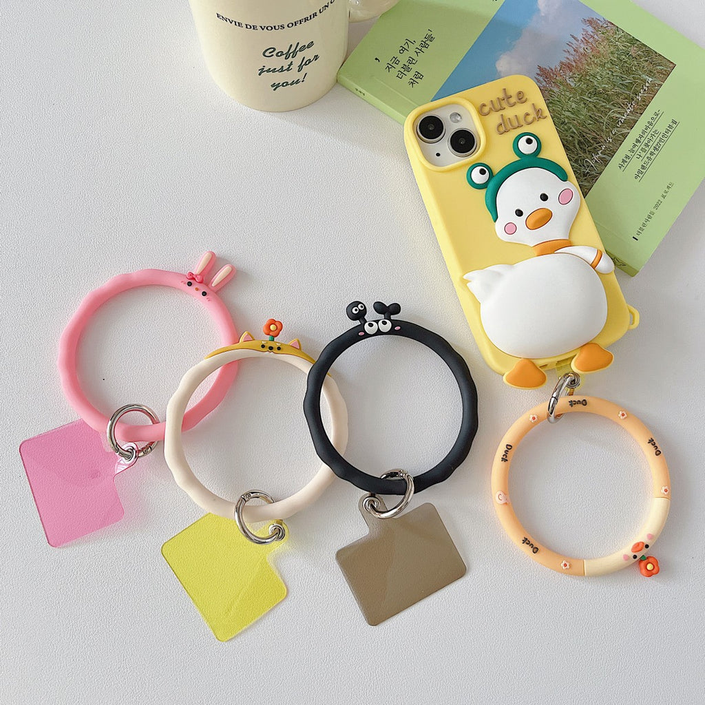 Cartoon Hoop Universal Silicone Phone Wrist Lanyard - Hugmie