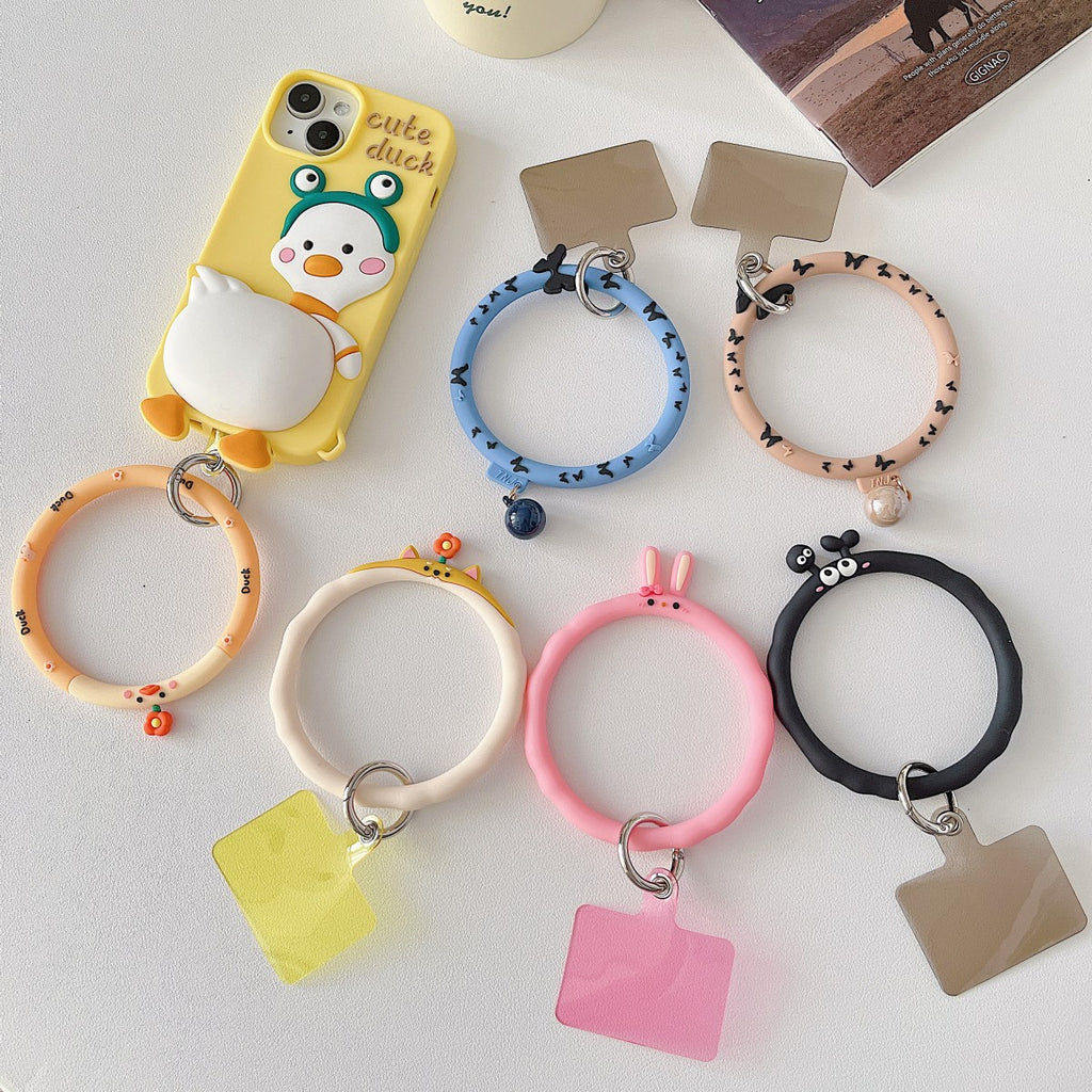 Cartoon Hoop Universal Silicone Phone Wrist Lanyard - Hugmie