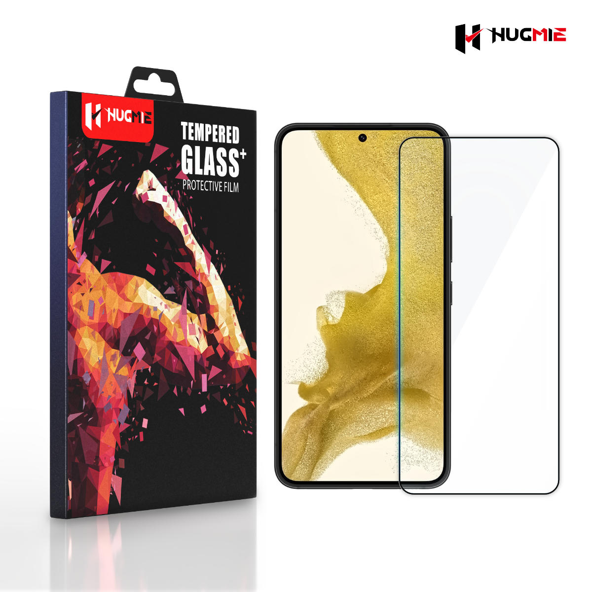 2x Hugmie Samsung S22 Plus Full Coverage Screen Protector