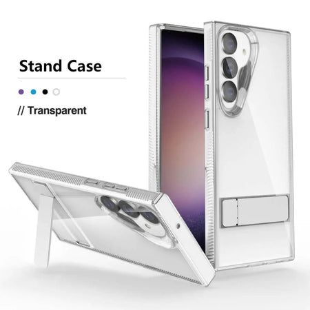 Samsung S23 Stand Case Crystal Clear | Hugmie