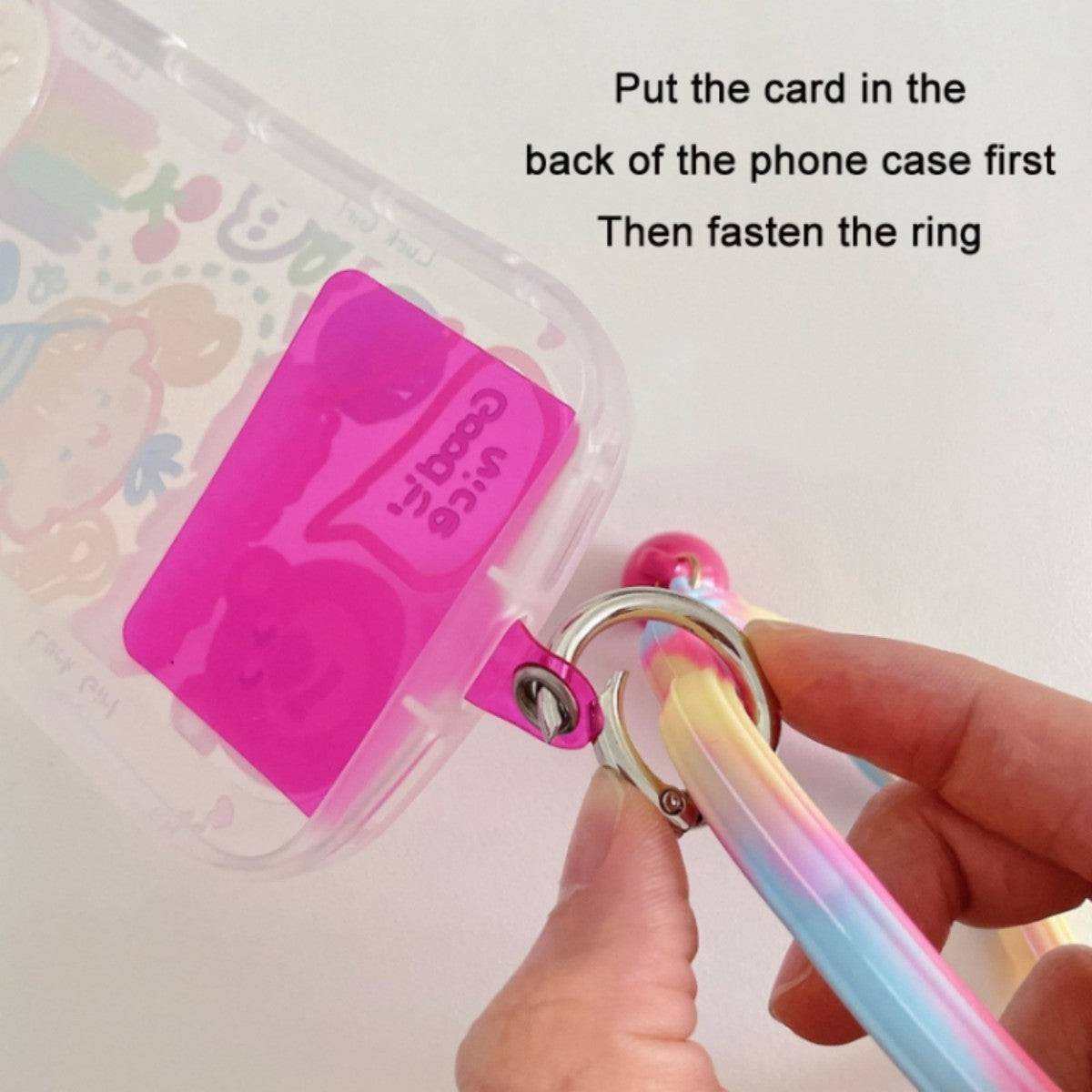 Colorful Wavy Hoop Universal Silicone Phone Wrist Lanyard - Hugmie