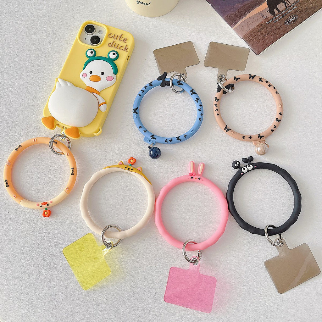 Cartoon Hoop Universal Silicone Phone Wrist Lanyard - Hugmie