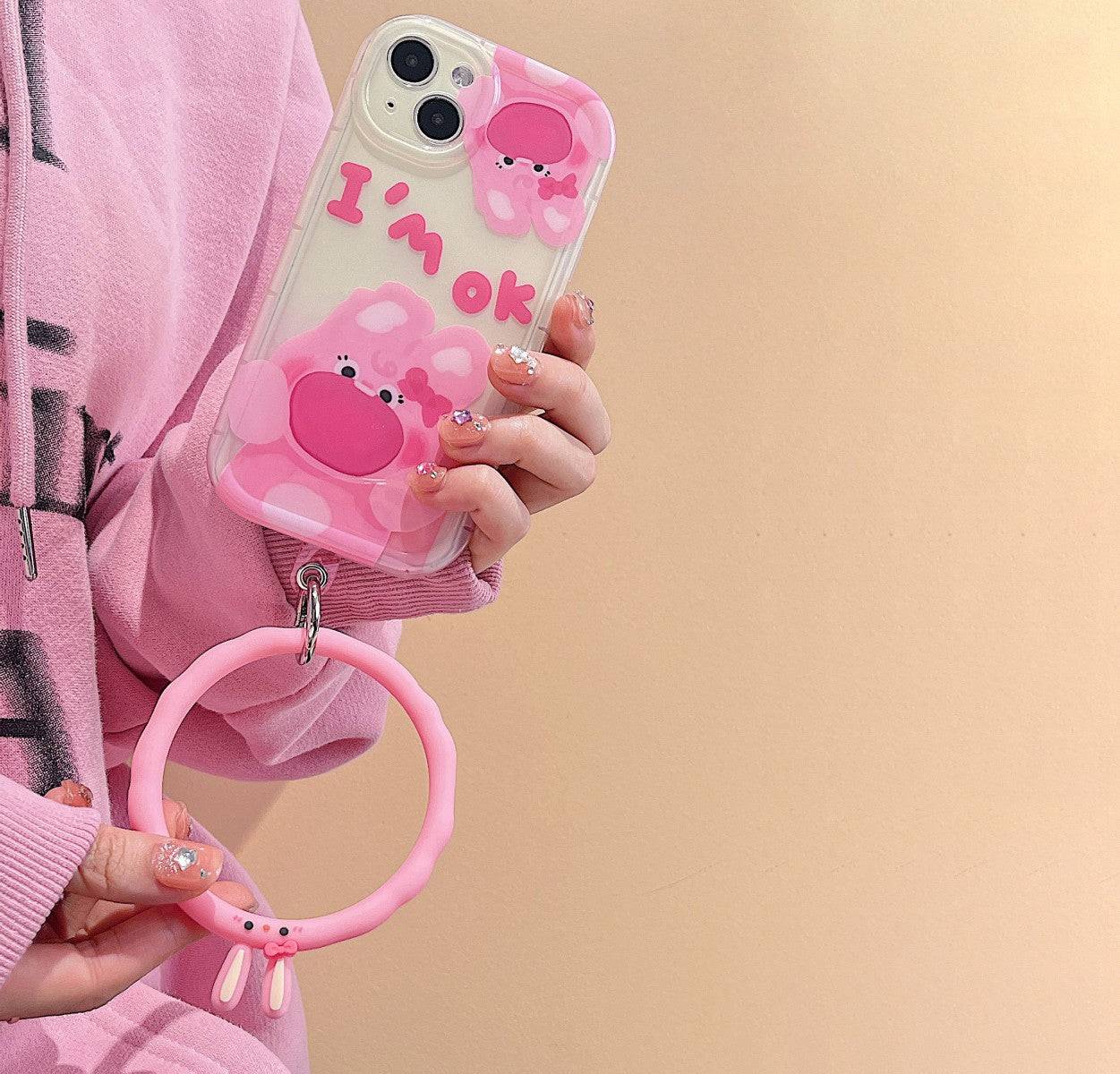Cartoon Hoop Universal Silicone Phone Wrist Lanyard - Hugmie