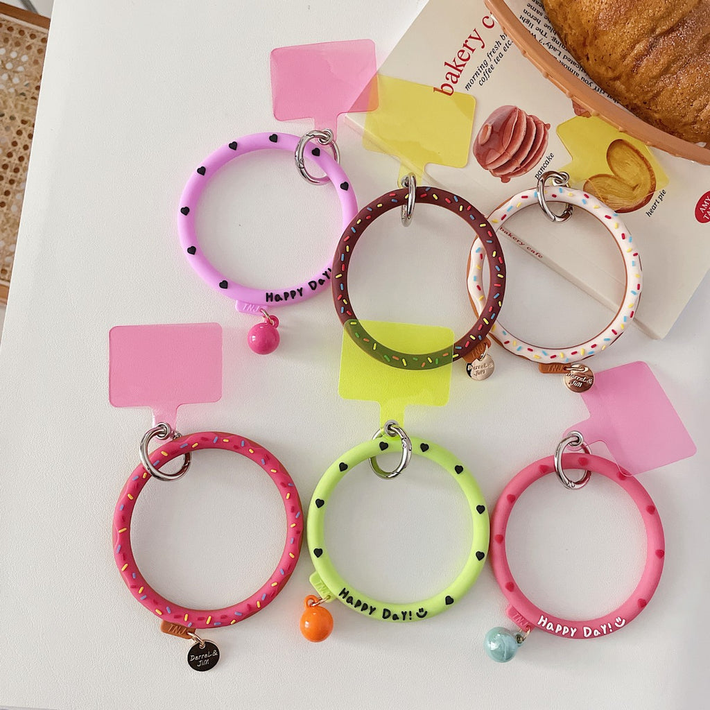 Cute Donut Universal Silicone Phone Wrist Lanyard - Hugmie