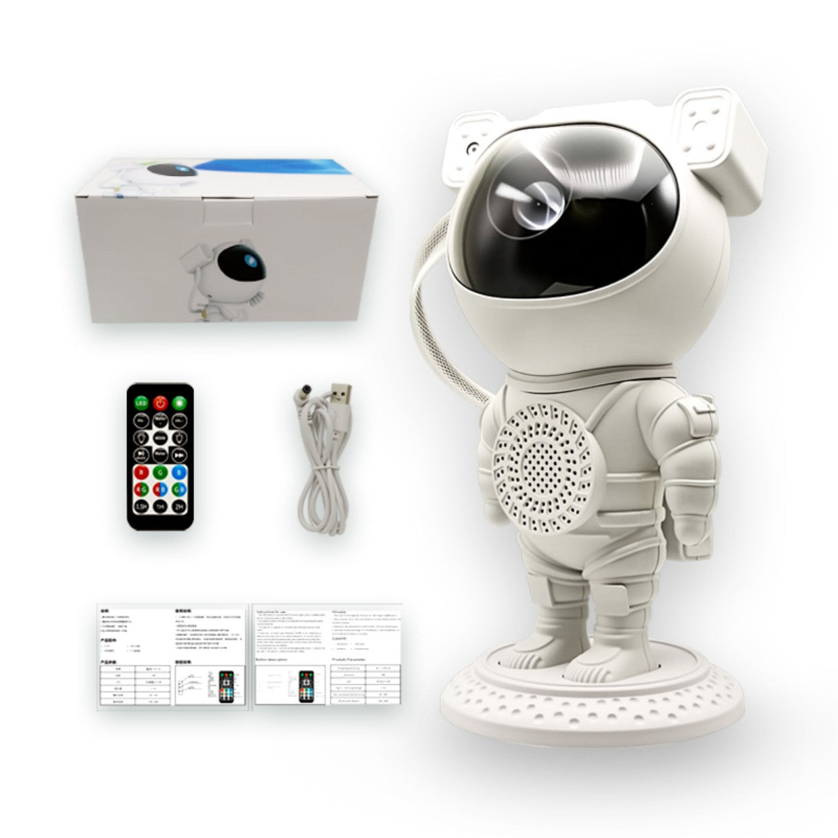 Astronaut Star Projector Light with Bluetooth Speaker