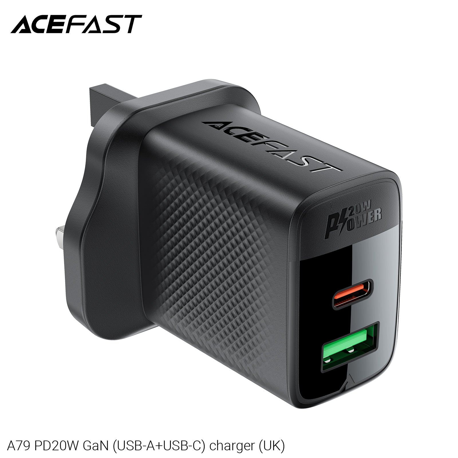 ACEFAST A79 PD20W GaN (USB-A+USB-C) Charger