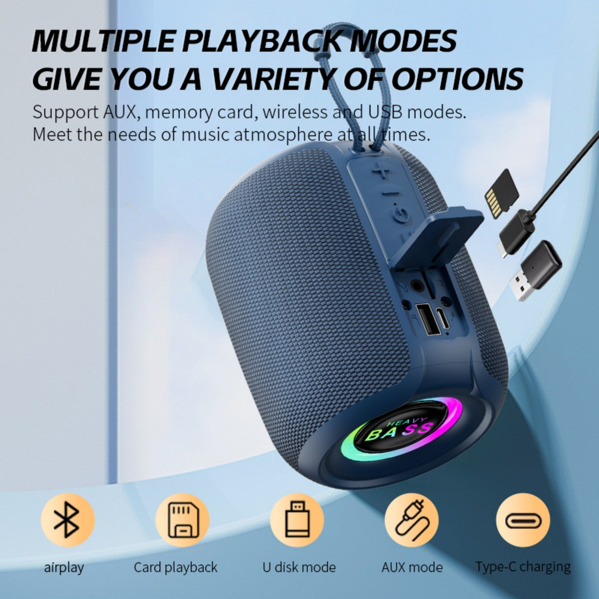 BASS-03 Portable Wireless Bluetooth Speaker