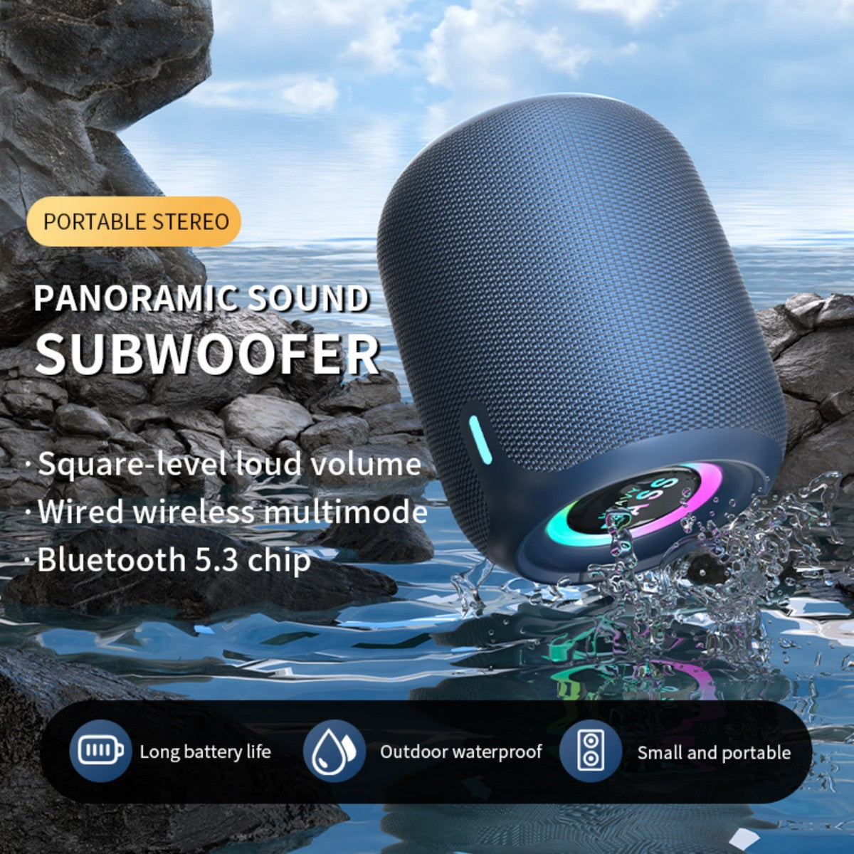 BASS-03 Portable Wireless Bluetooth Speaker