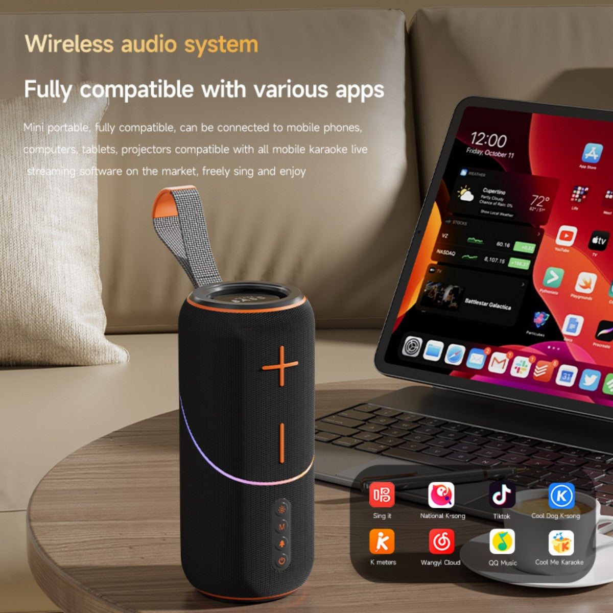 BASS-05 20W Portable Wireless Bluetooth Speaker