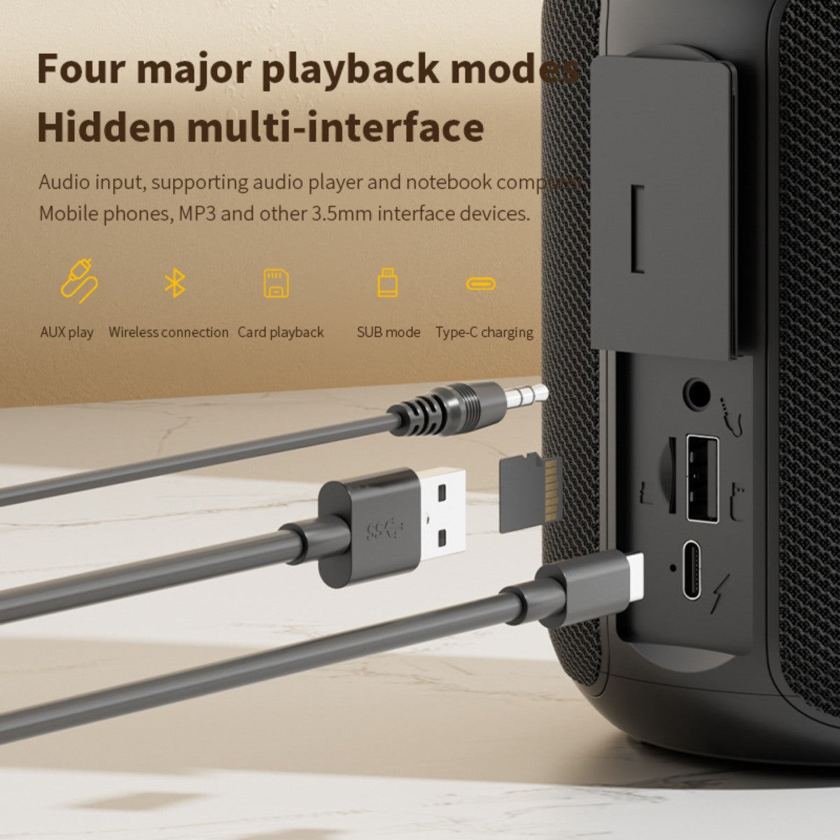 BASS-06 10W Portable Wireless Bluetooth Speaker