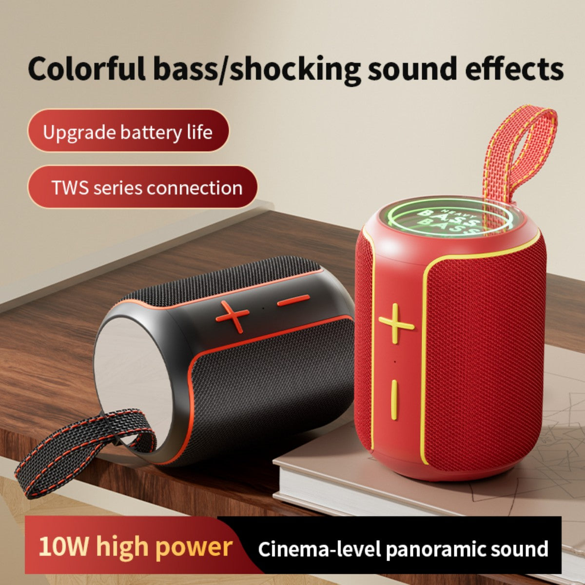 BASS-06 10W Portable Wireless Bluetooth Speaker