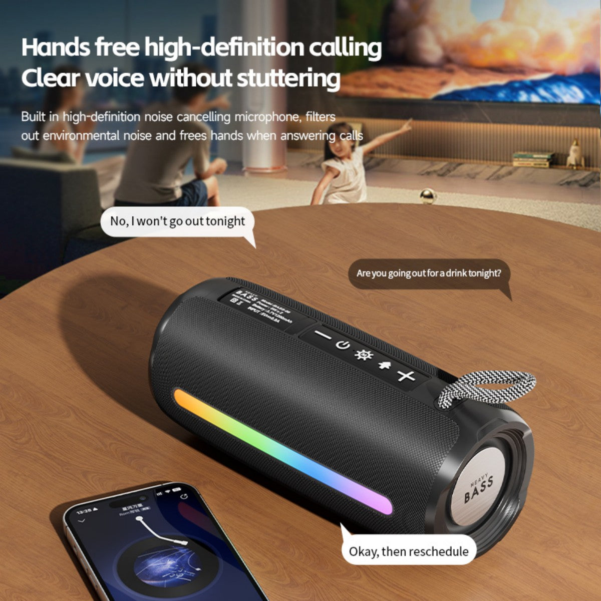 BASS-08 10W Portable Wireless Bluetooth Speaker