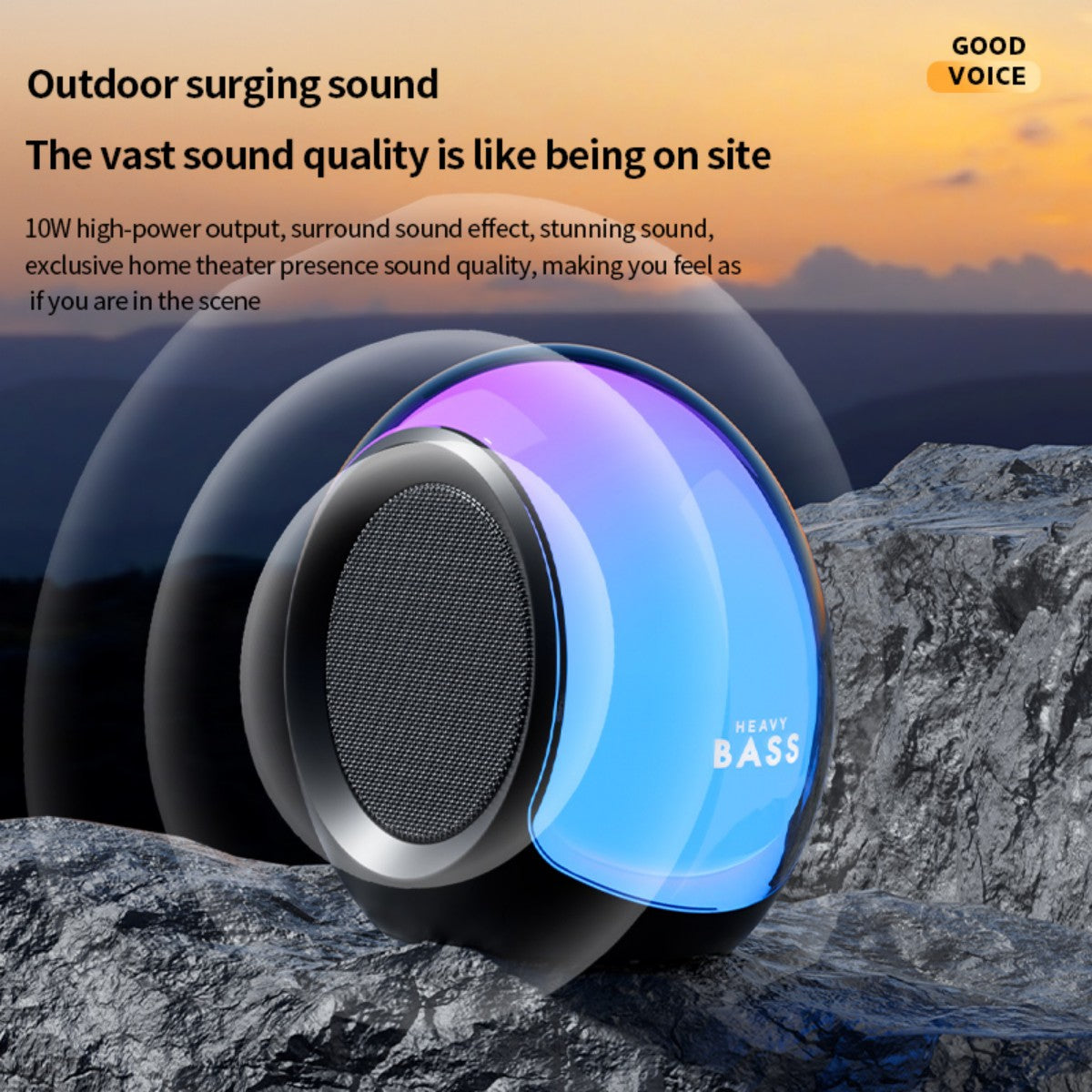 BASS-09 Portable Wireless Bluetooth Speaker