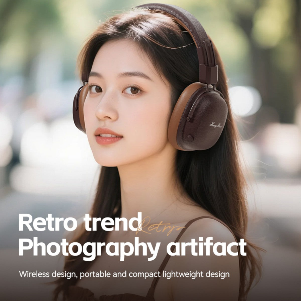 BASS-200 Retro Wireless Headphones Black