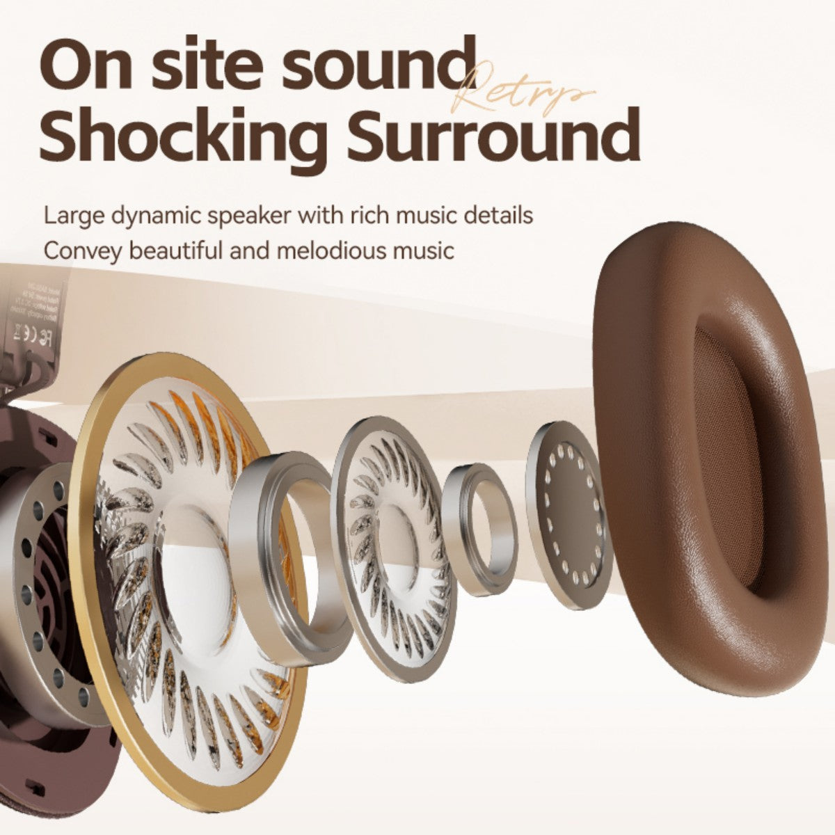 BASS-200 Retro Wireless Headphones Black