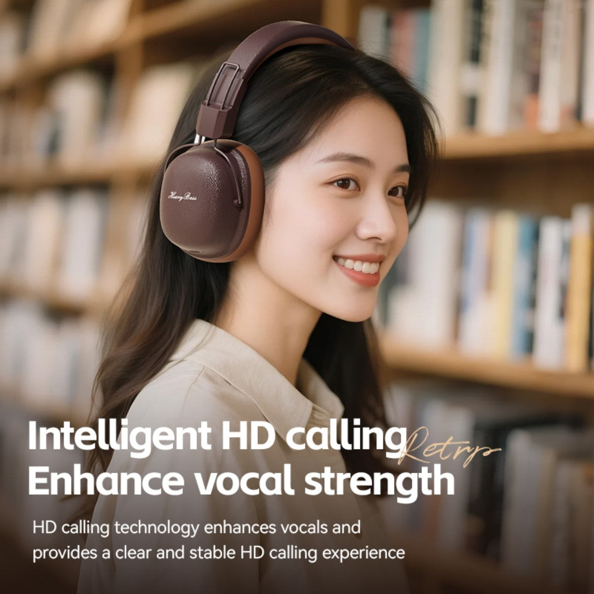 BASS-200 Retro Wireless Headphones Black