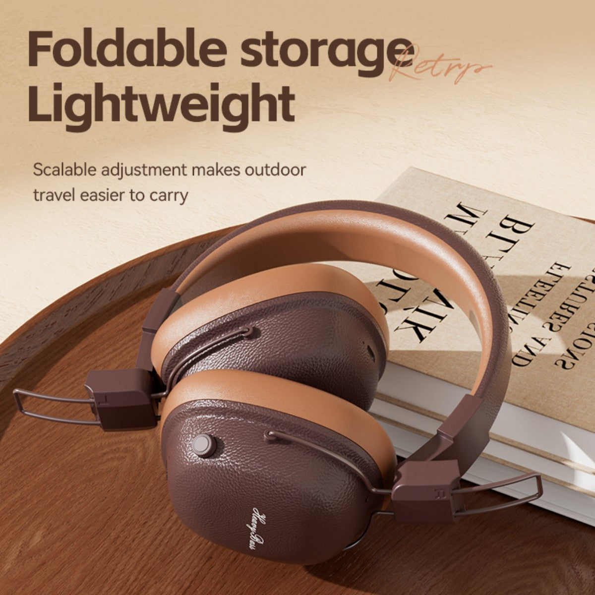 BASS-200 Retro Wireless Headphones Black