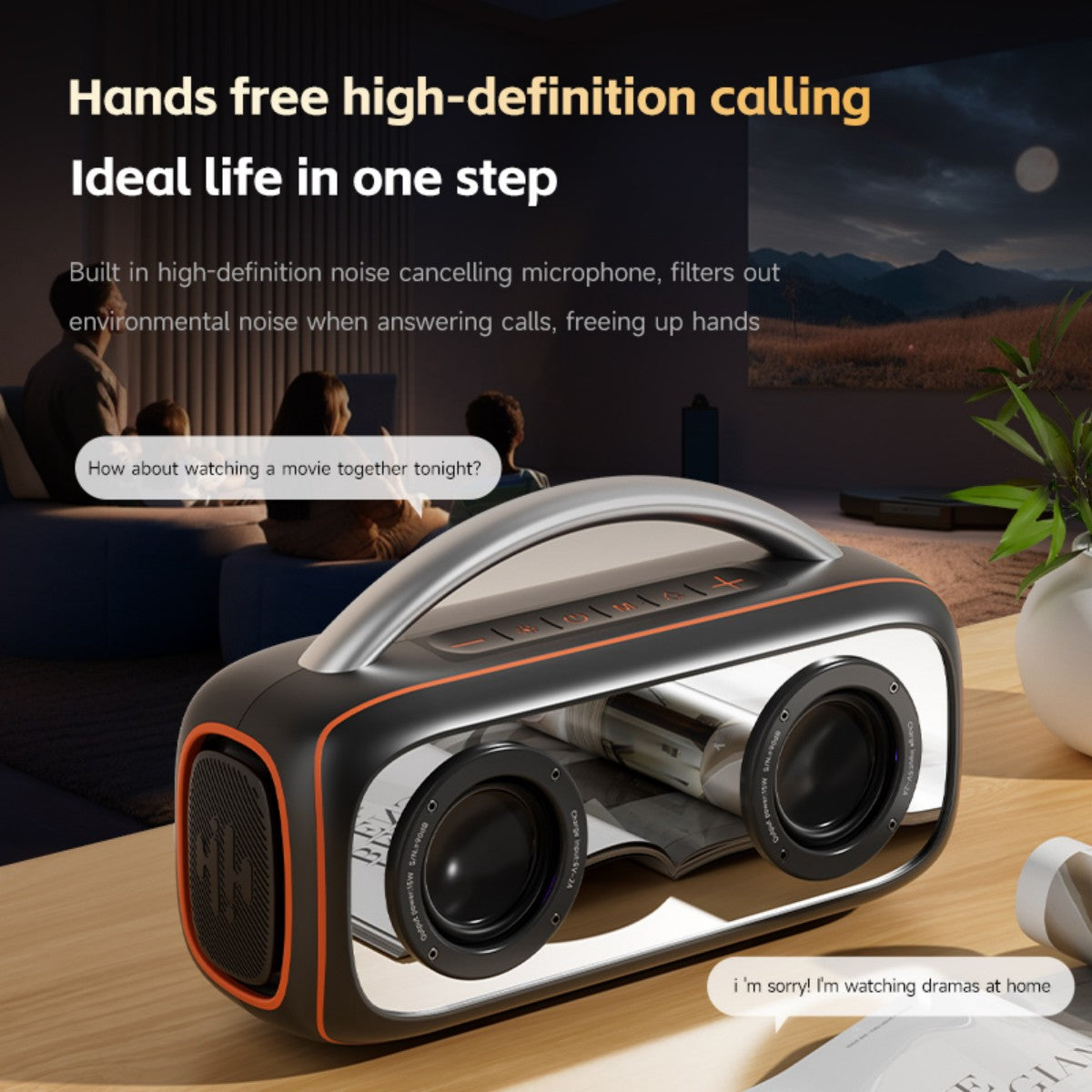 BASS-34 Portable Wireless Bluetooth Speaker Black