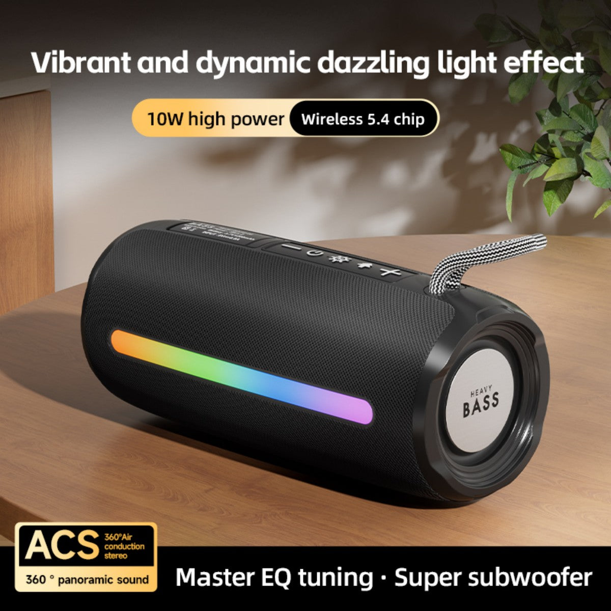 BASS-08 10W Portable Wireless Bluetooth Speaker