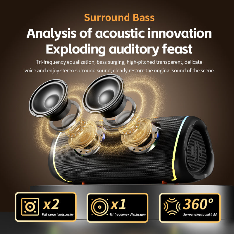 BASS-18 Portable Outdoor 20W Bluetooth Speaker