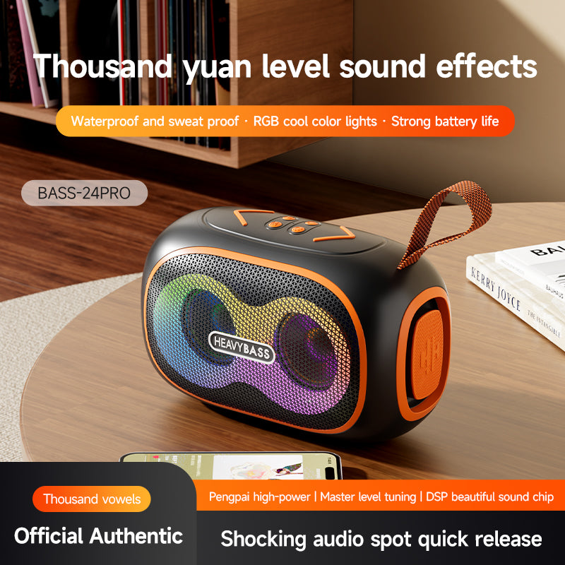 BASS-24 Pro Portable Outdoor Wireless Bluetooth Speaker