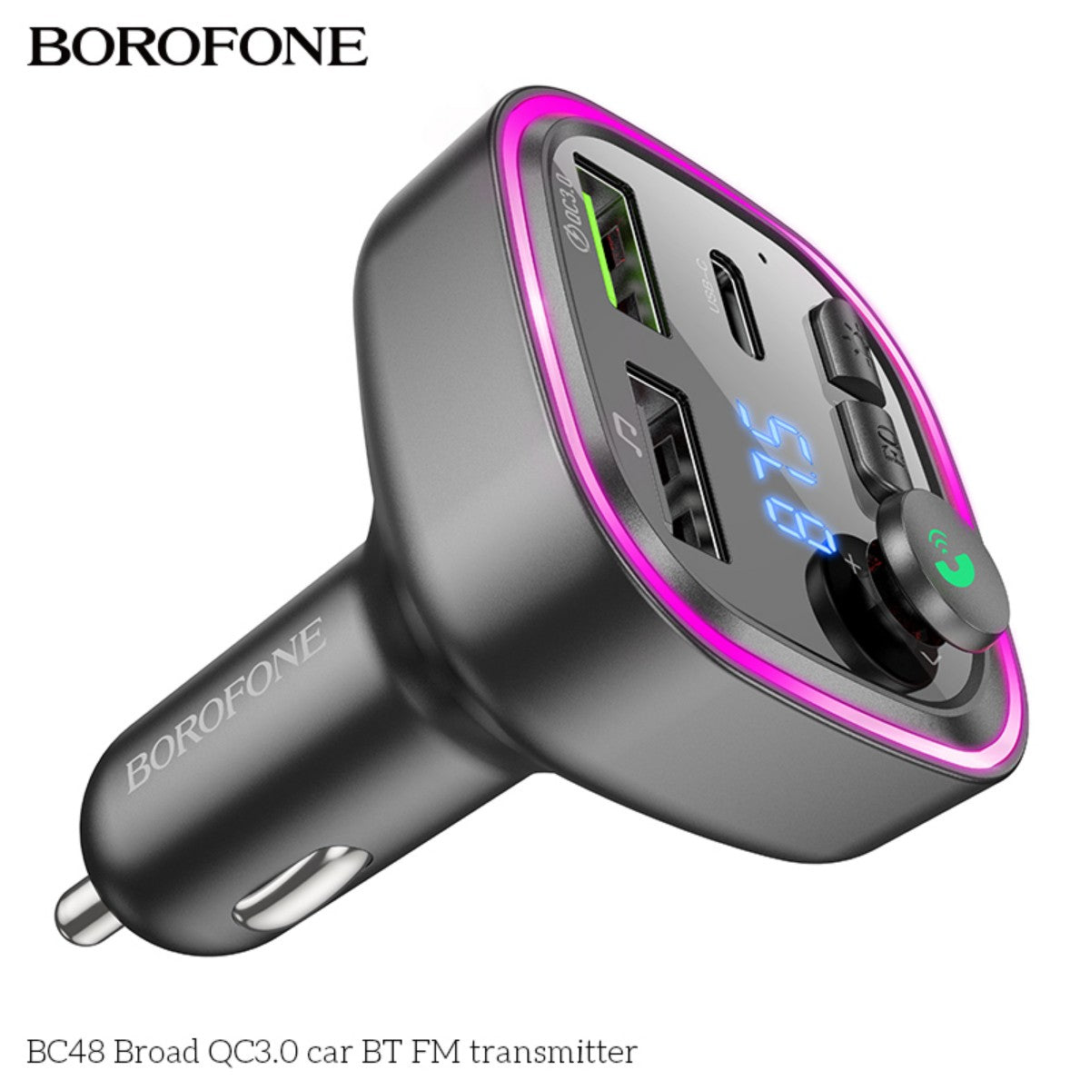 BOROFONE BC48 Broad QC3.0 Car BT FM Transmitter