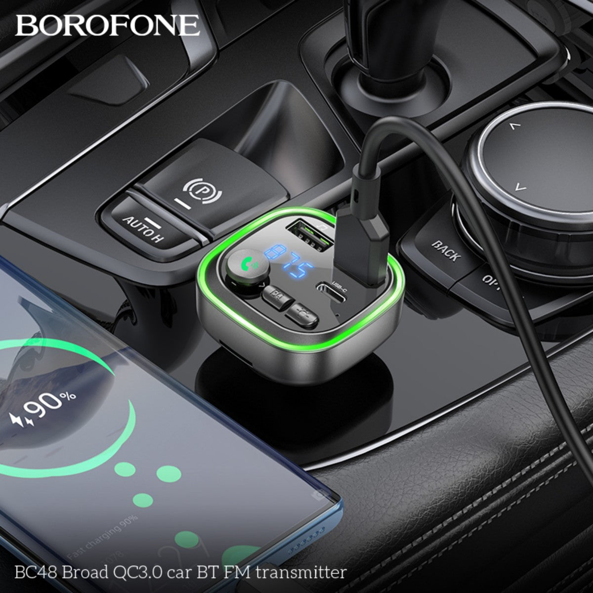 BOROFONE BC48 Broad QC3.0 Car BT FM Transmitter