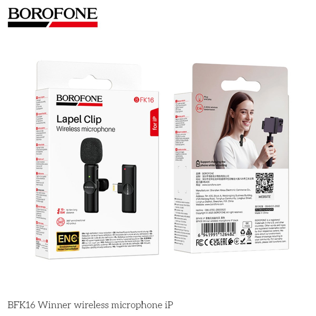 BOROFONE BFK16 Winner Wireless Microphone iP
