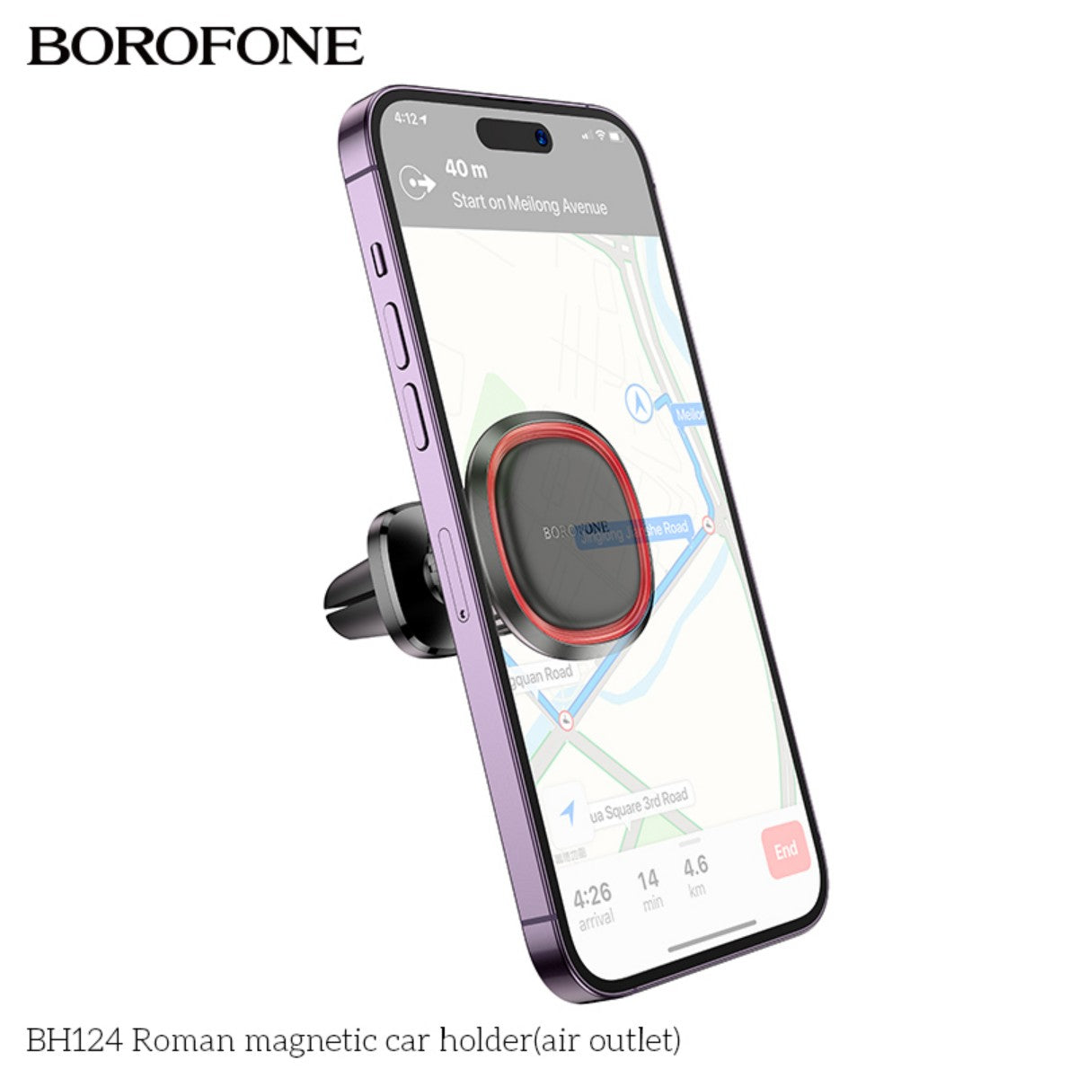BOROFONE BH124 Roman Magnetic Car Phone Holder for Air Outlet