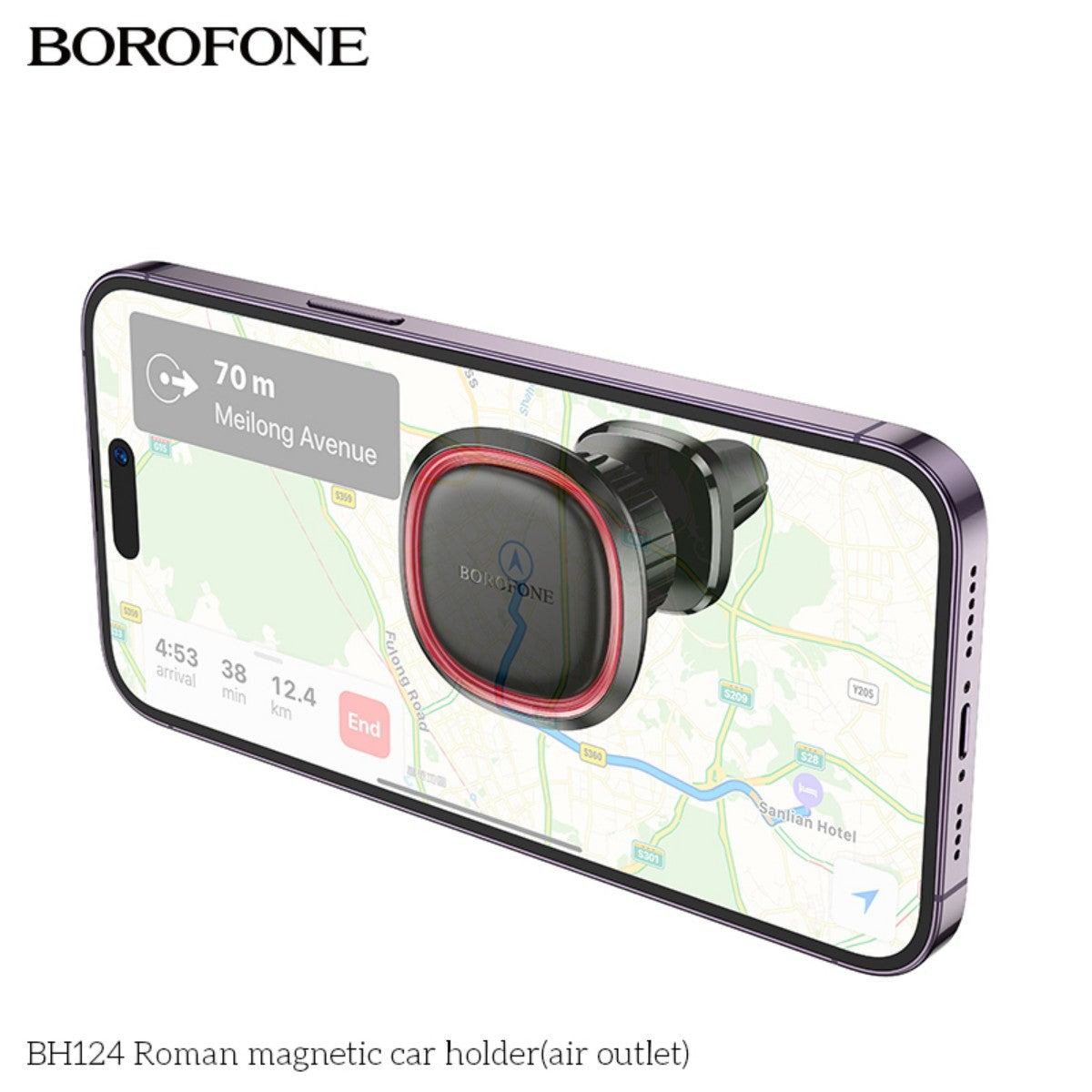 BOROFONE BH124 Roman Magnetic Car Phone Holder for Air Outlet