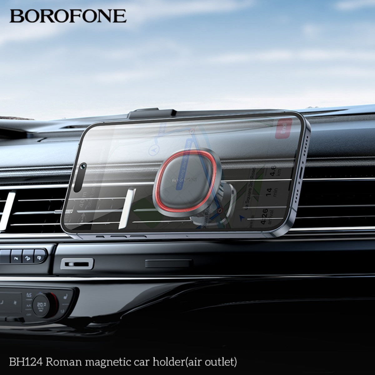 BOROFONE BH124 Roman Magnetic Car Phone Holder for Air Outlet