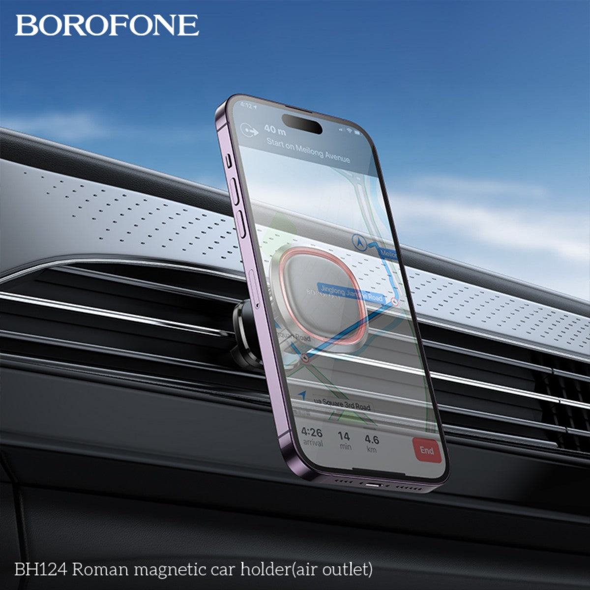 BOROFONE BH124 Roman Magnetic Car Phone Holder for Air Outlet