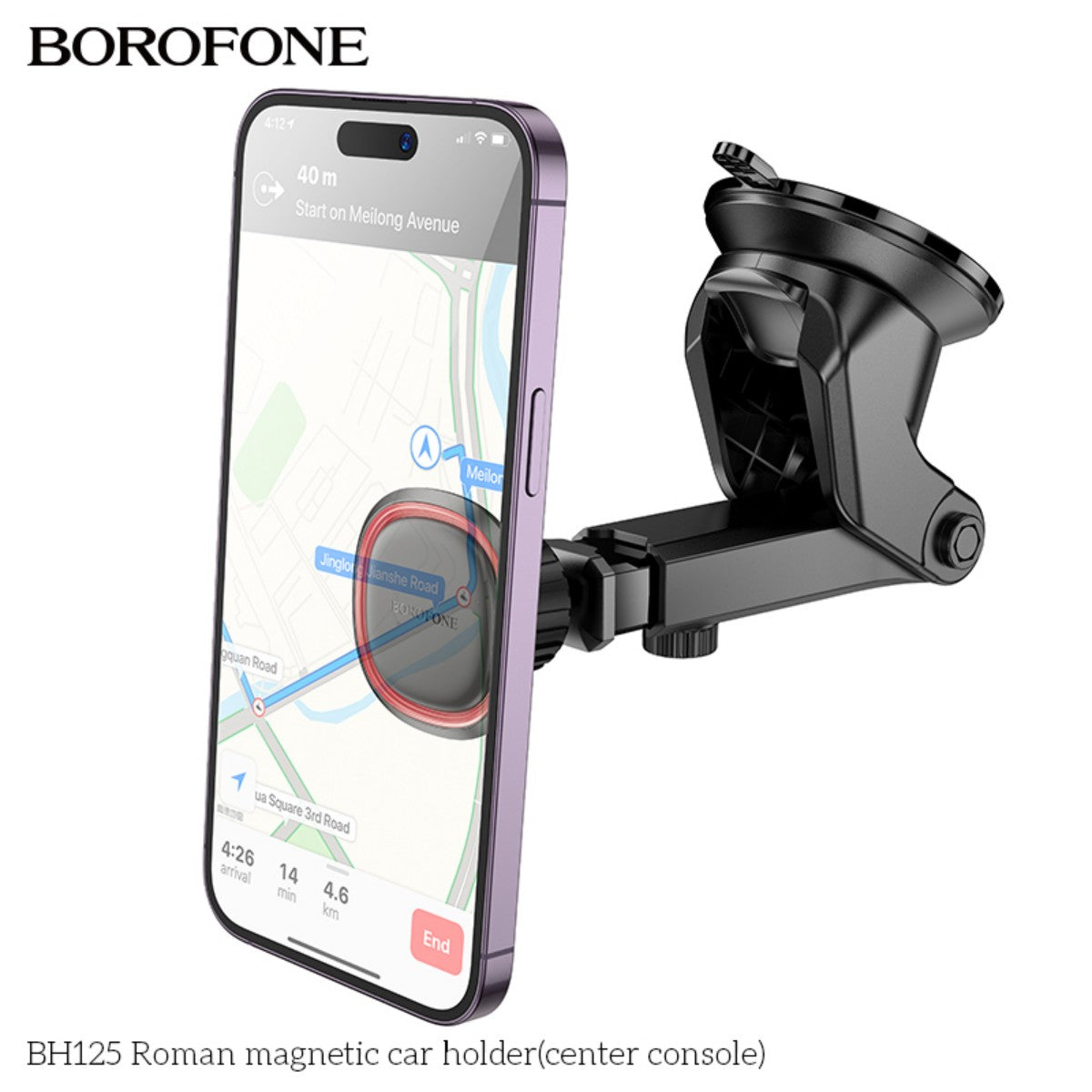 BOROFONE BH125 Roman Magnetic Car Phone Holder for Center Console