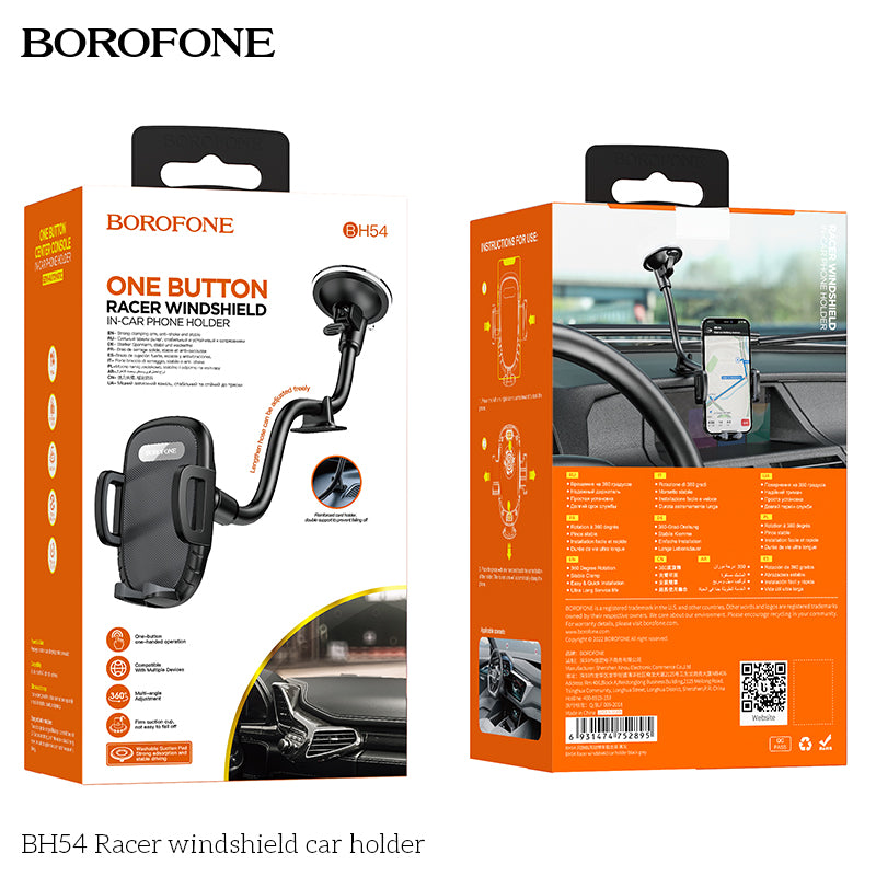 BOROFONE BH54 Racer Windshield Car Phone Holder