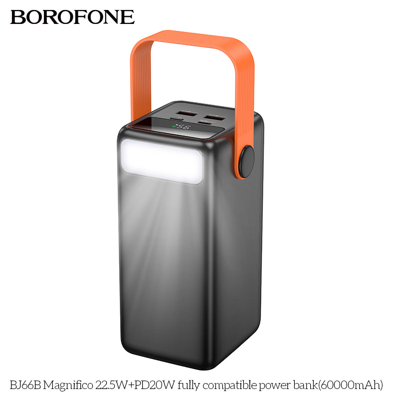 BOROFONE BJ66B Magnifico 22.5W+PD20W Fully Compatible Power Bank with Cable(60000mAh)