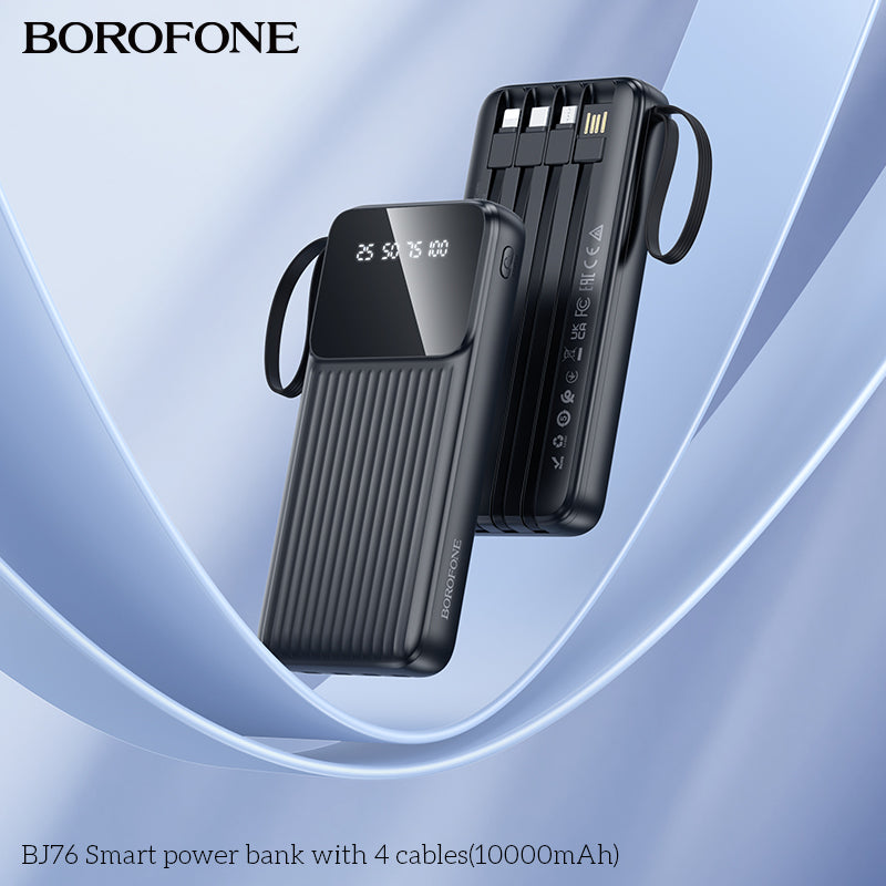 BOROFONE BJ76 Smart Power Bank with 4 Cables(10000mAh)