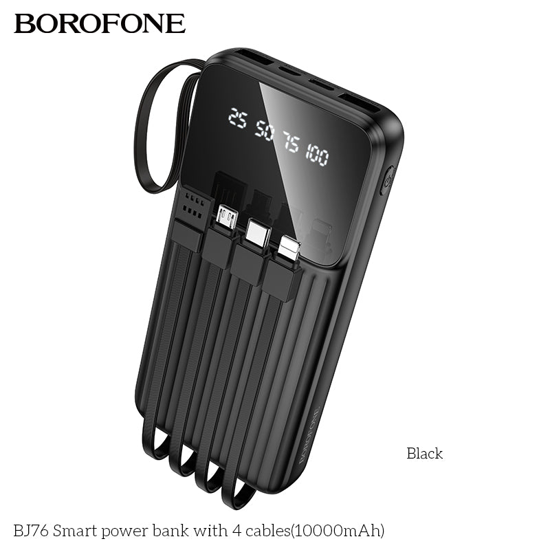 BOROFONE BJ76 Smart Power Bank with 4 Cables(10000mAh)