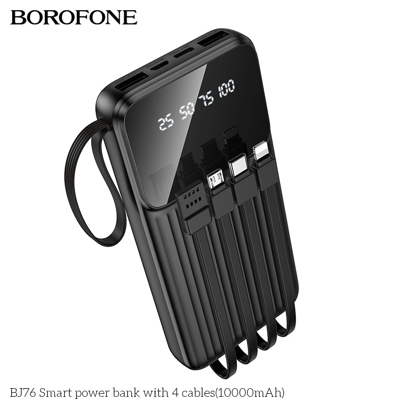 BOROFONE BJ76 Smart Power Bank with 4 Cables(10000mAh)