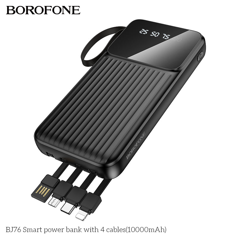 BOROFONE BJ76 Smart Power Bank with 4 Cables(10000mAh)