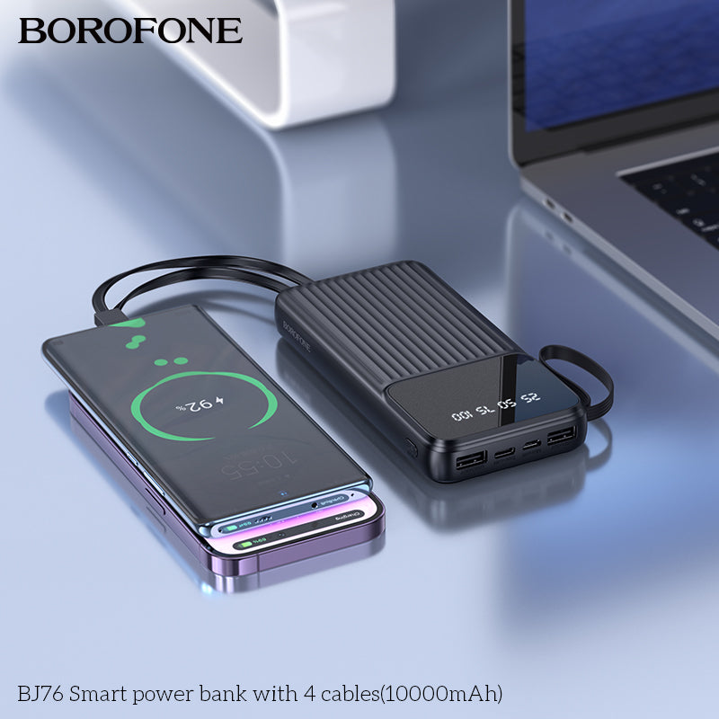 BOROFONE BJ76 Smart Power Bank with 4 Cables(10000mAh)