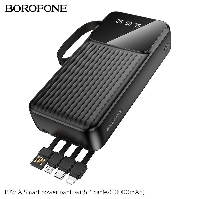 BOROFONE BJ76A Smart Power Bank with 4 Cables(20000mAh)