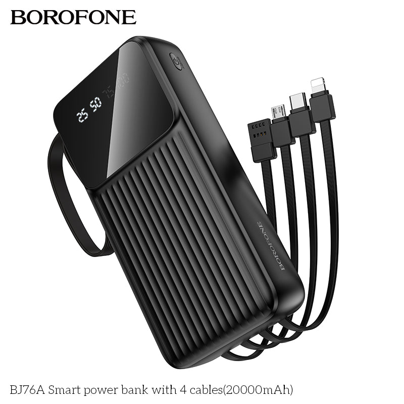 BOROFONE BJ76A Smart Power Bank with 4 Cables(20000mAh)