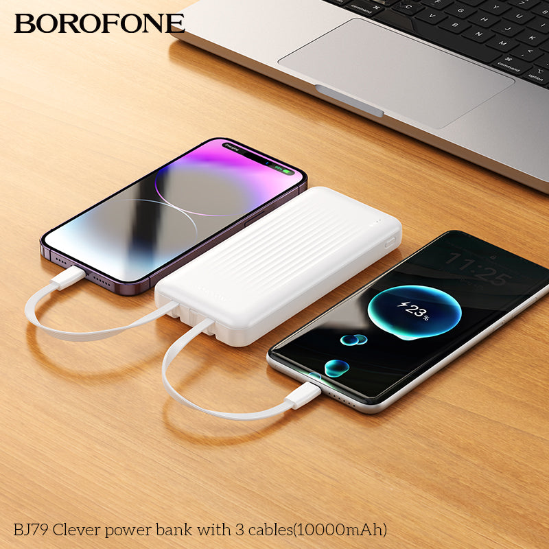 BOROFONE BJ79 Clever Power Bank with 3 Cables(10000mAh)