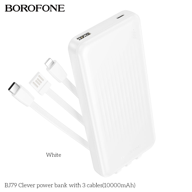 BOROFONE BJ79 Clever Power Bank with 3 Cables(10000mAh)