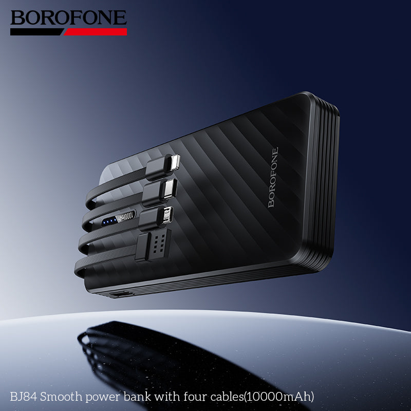 BOROFONE BJ84 Smooth Power Bank with 4 Cables(10000mAh)