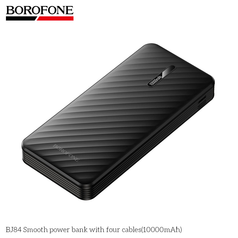BOROFONE BJ84 Smooth Power Bank with 4 Cables(10000mAh)