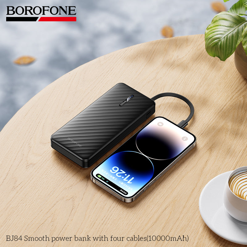 BOROFONE BJ84 Smooth Power Bank with 4 Cables(10000mAh)