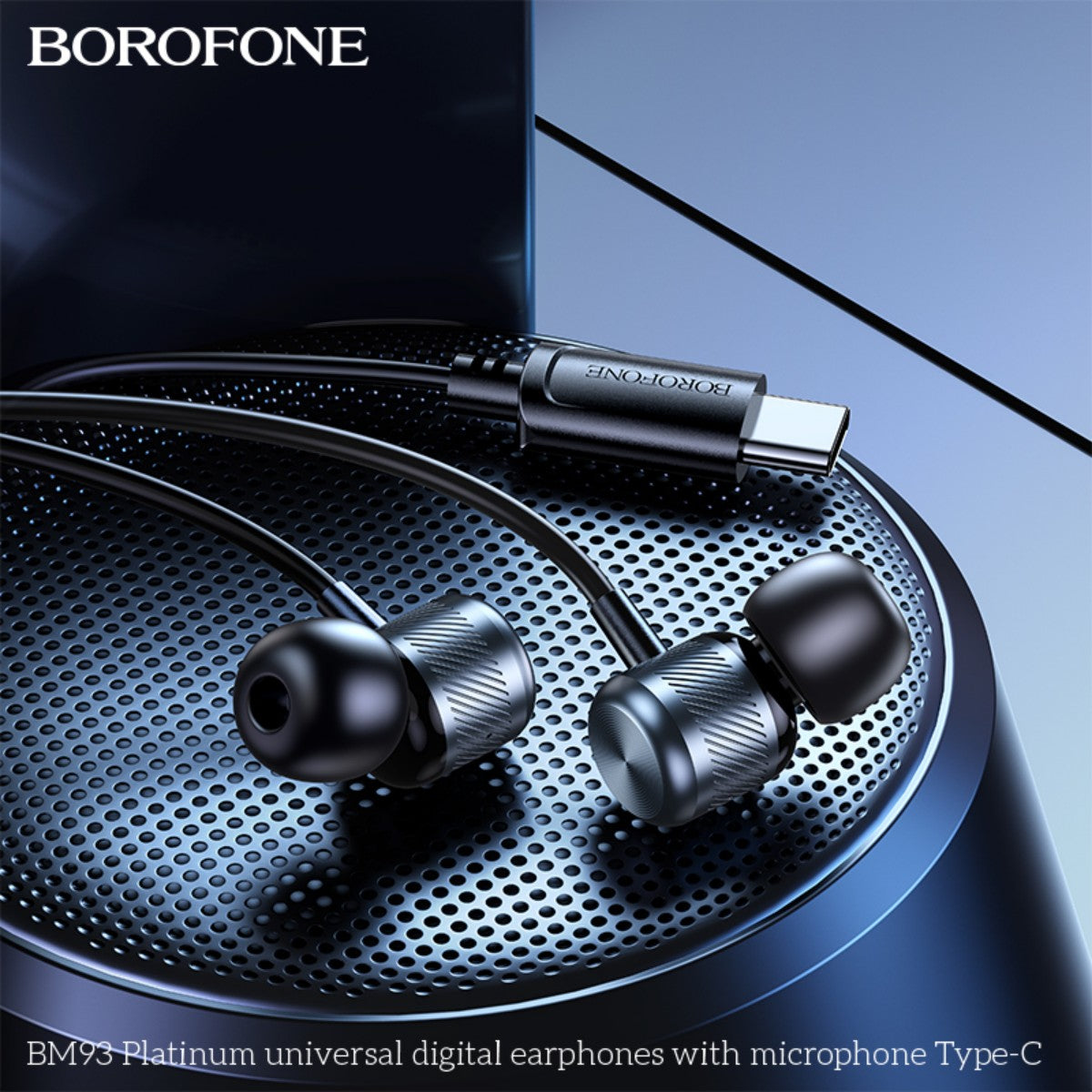 BOROFONE BM93 Type-C Platinum Universal Digital Earphones with Microphone